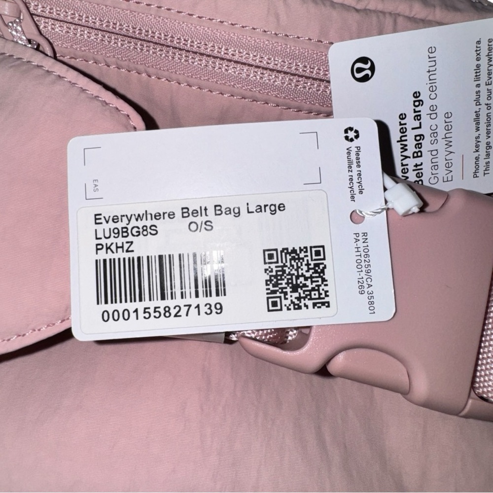Lululemon Everywhere Belt Bag Large 2L Pink Haze NWT Sold Out - Picture 6 of 6